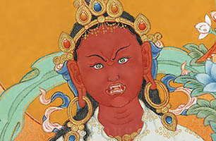 Wrathful expression of Tara