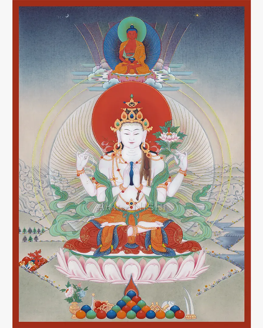 Chenrezig with Amitābha