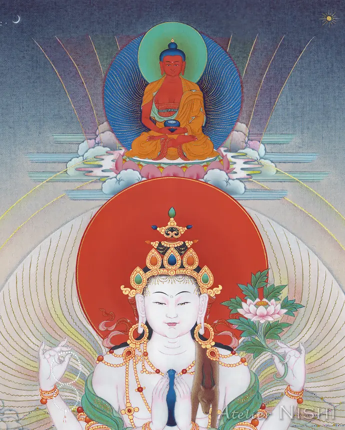 Chenrezig with Amitābha - Image 4